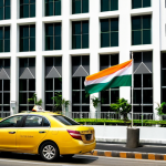 **
    "A bright, clear daylight shot of a modern, prominent embassy building on a main road in Bangkok, subtly identifiable as the Embassy of Côte d'Ivoire (featuring a discreet, generalized representation of the Ivorian flag or crest). A professional female figure stands confidently in the foreground, having successfully arrived, exuding a sense of relief and accomplishment. Elements of Bangkok's urban environment, such as a yellow taxi or a glimpse of an Airport Rail Link station, can be seen in the background, suggesting seamless travel. The overall mood conveys overcoming initial confusion and achieving a smooth arrival. Realistic, high-resolution, professional architectural and portrait photography."

2.  **Prompt for